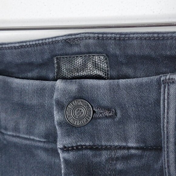 Mother Size 26 High Waisted Looker Ankle Fray‎ Black Skinny Denim Jeans - Picture 6 of 8